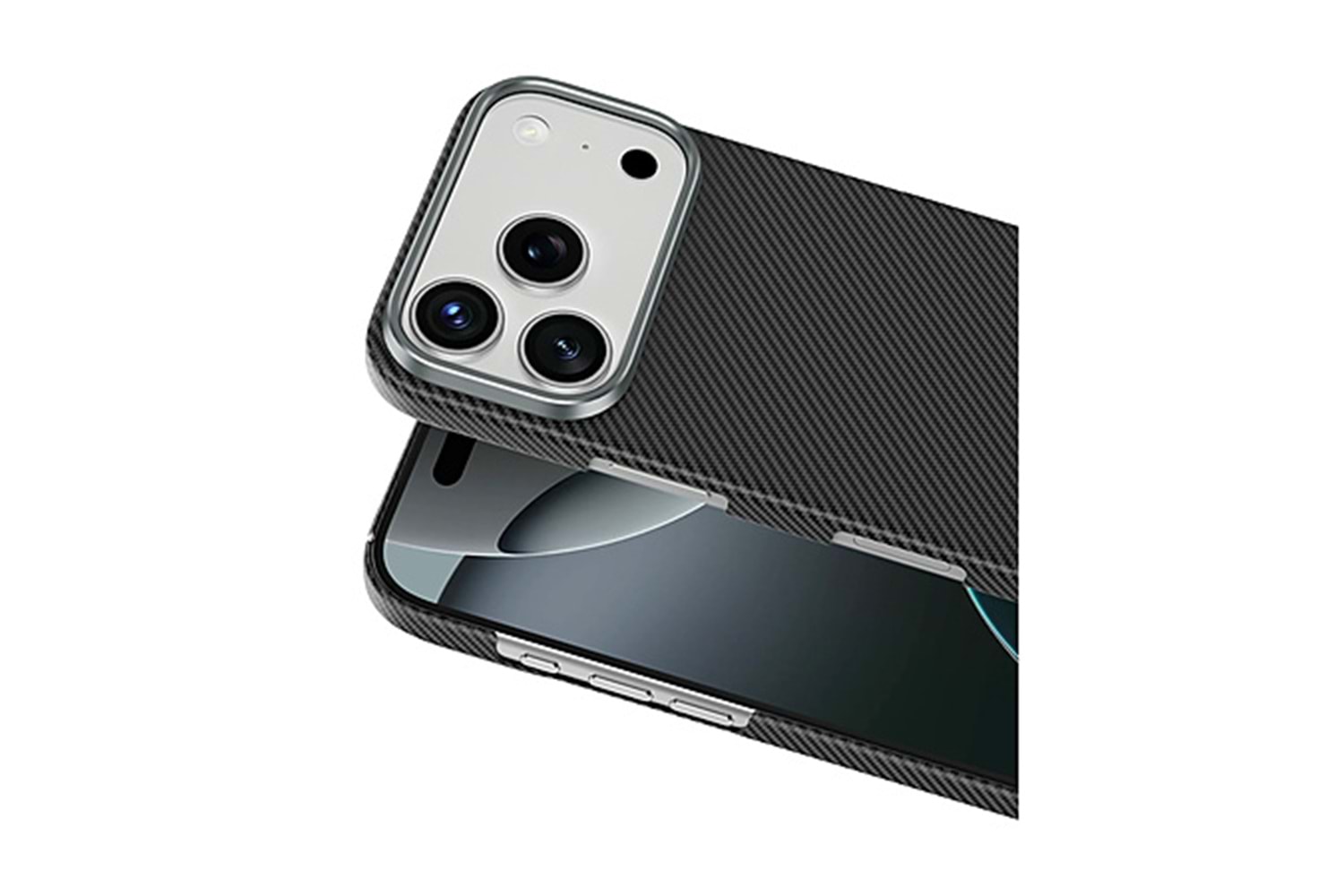 Keephone Apple iPhone 17 Pro Max Kevlar Sweden Magsafe Kılıf - Lacivert