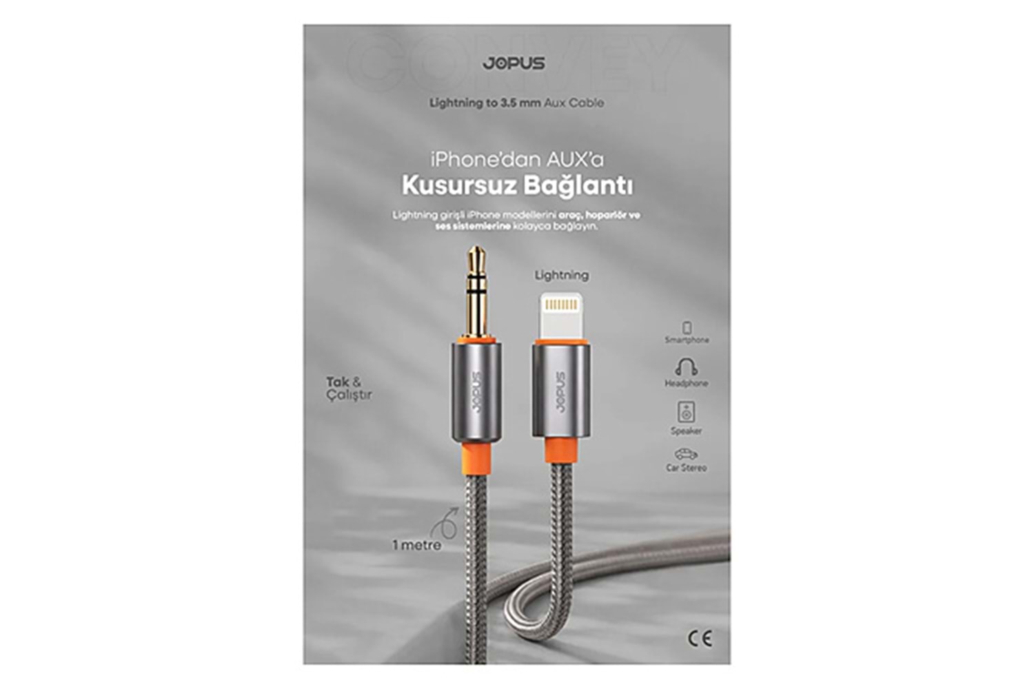 JOPUS 2 İN 1 TYPC-TO 3.5MM KABLO