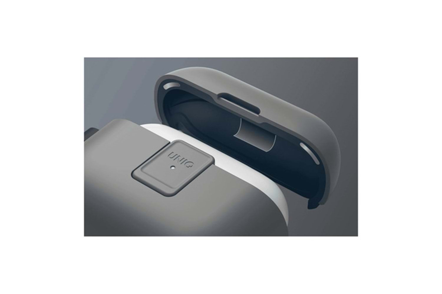 Uniq Airpods 4 (4.nesil) Clyde Kilitli Kılıf - Siyah