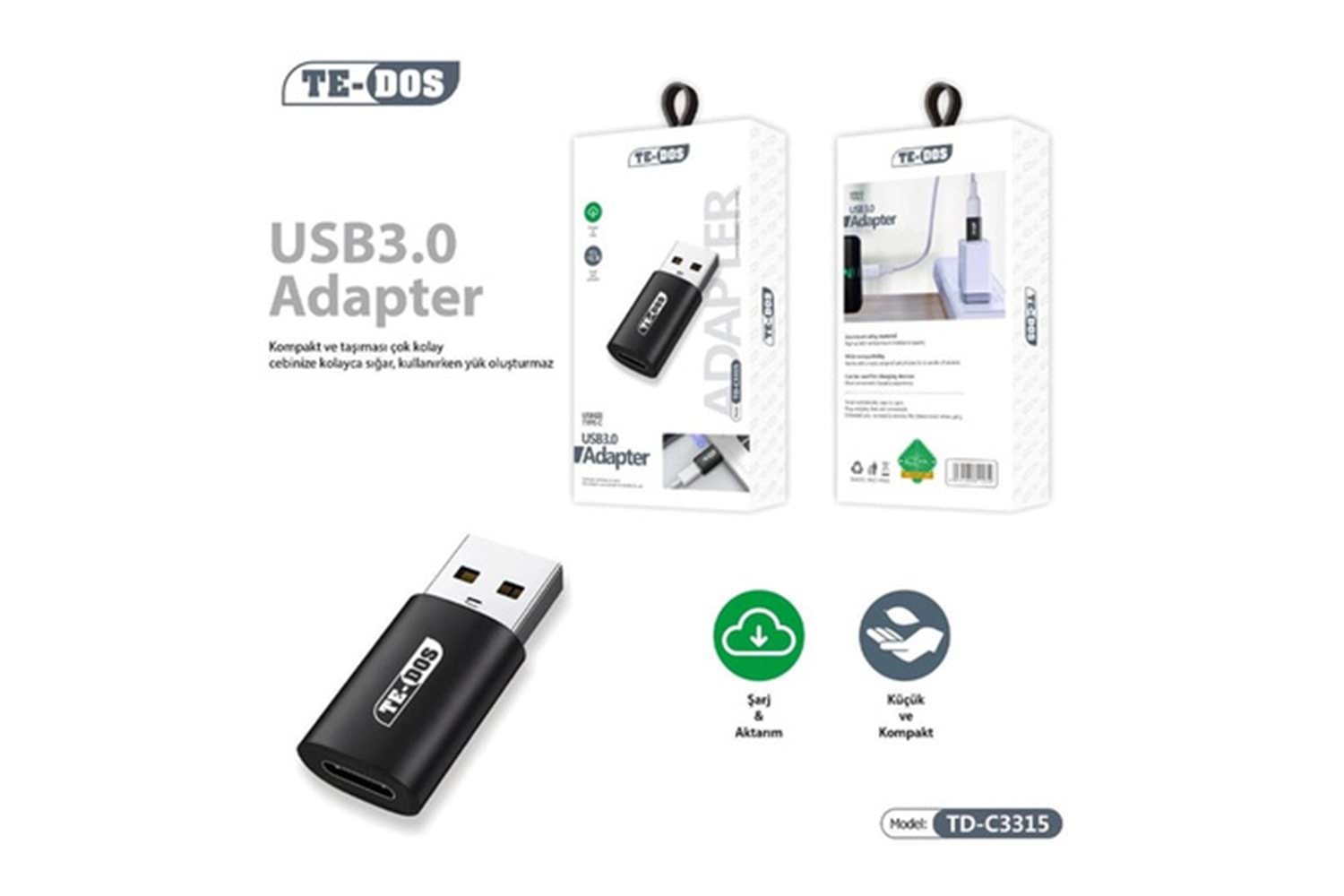 TEDOS TYPCE TO USB DÖNÜŞTÜRÜCÜ TD-C3310