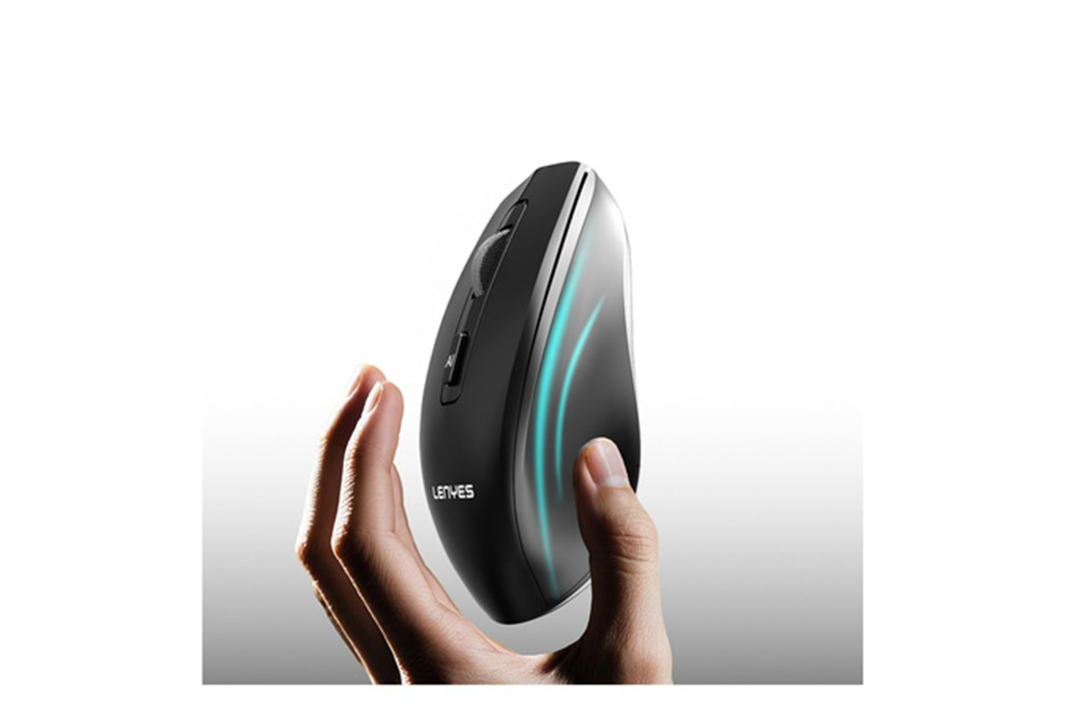 Lenyes WS106 Yapay Zeka Destekli Ergonomik Çift Bluetooth Bağlantılı 2.4G Kablosuz Mouse 1200 DPI