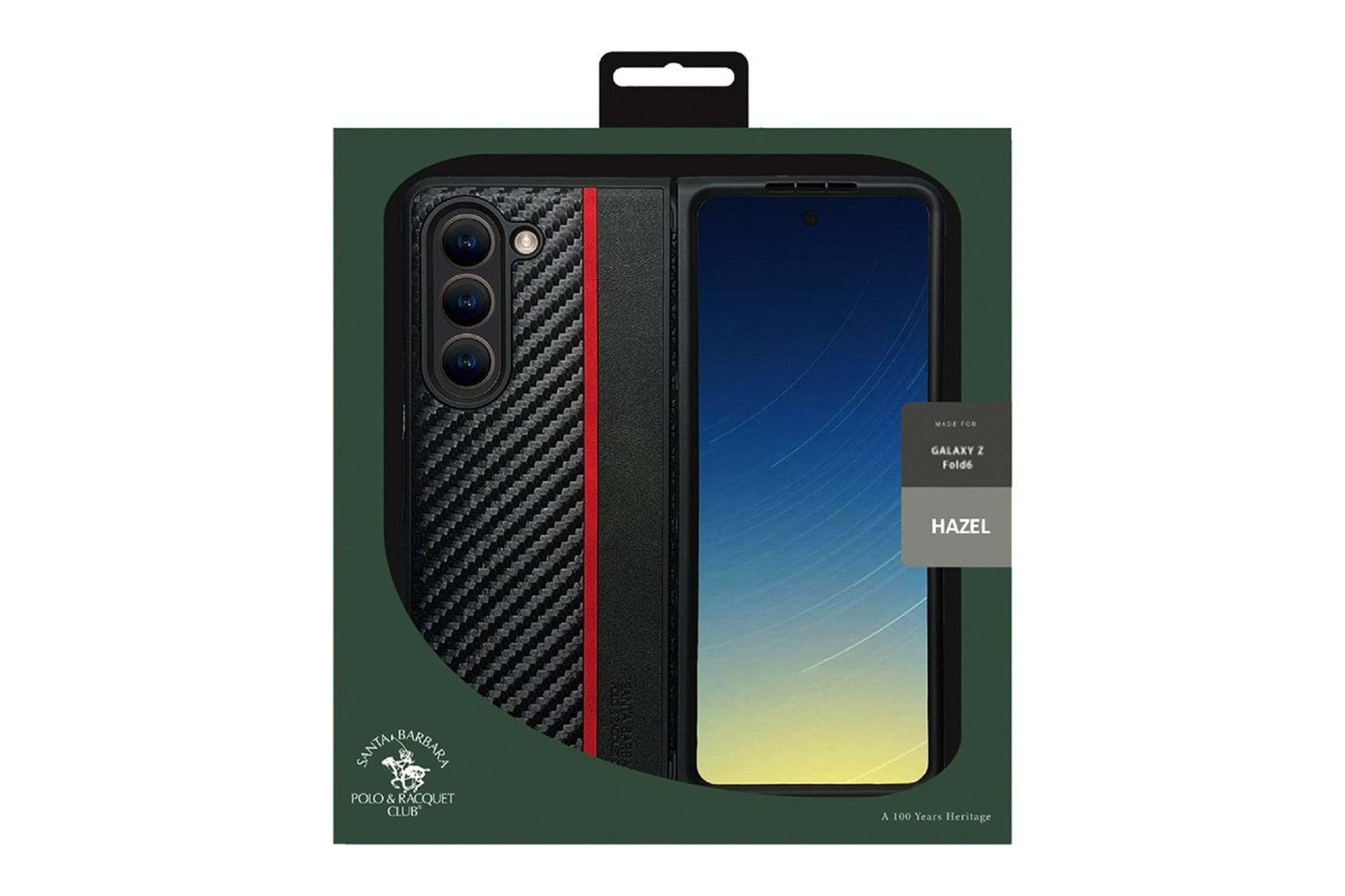 Santa Barbara Polo Racquet Club Samsung Galaxy Z Fold 6 Hazel Karbon Kapak - Siyah