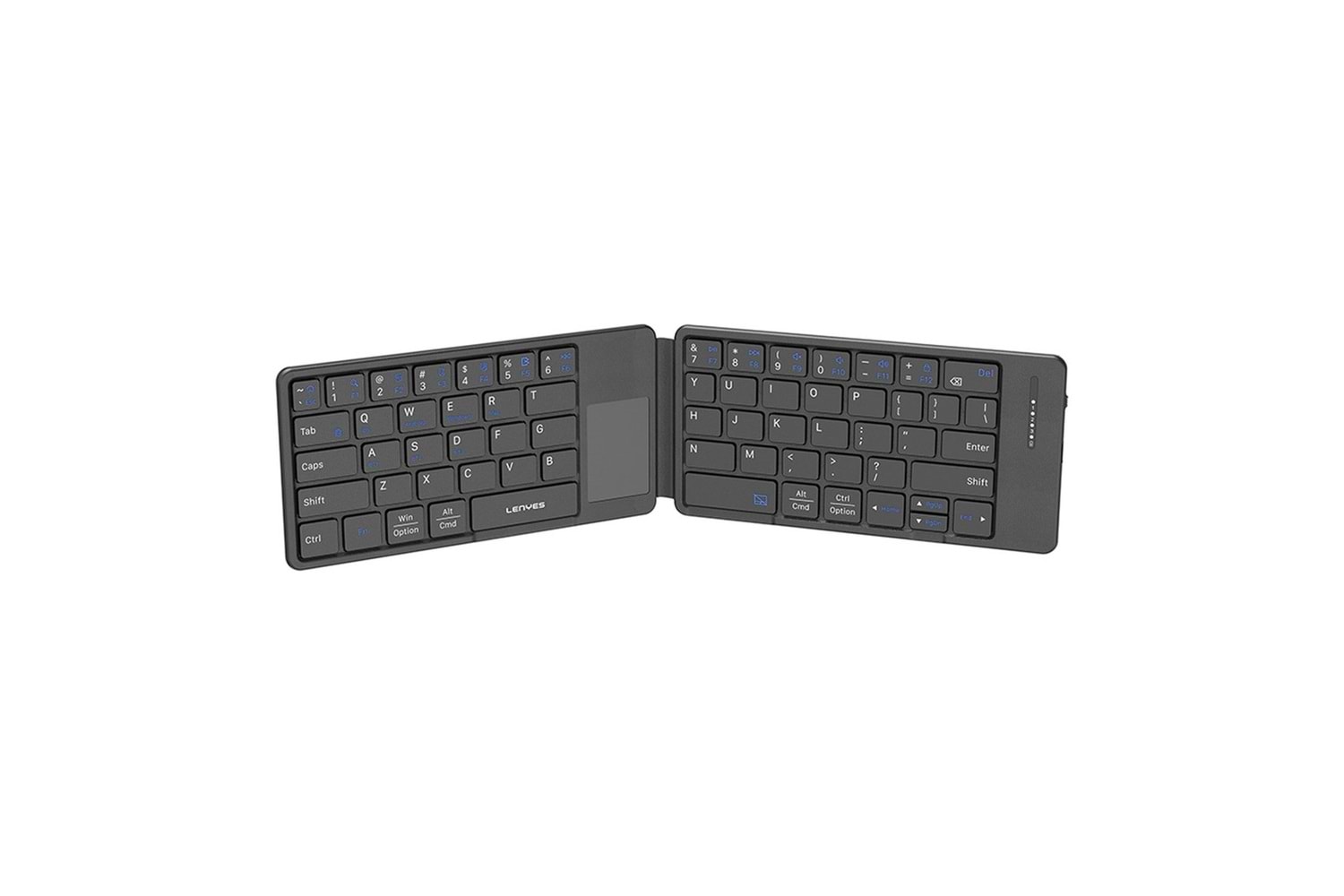Lenyes WK109 Sessiz Tuş Tasarımlı Touch Pad Özellikli Katlanabilir Bluetooth Bağlantılı Kablosuz Klavye