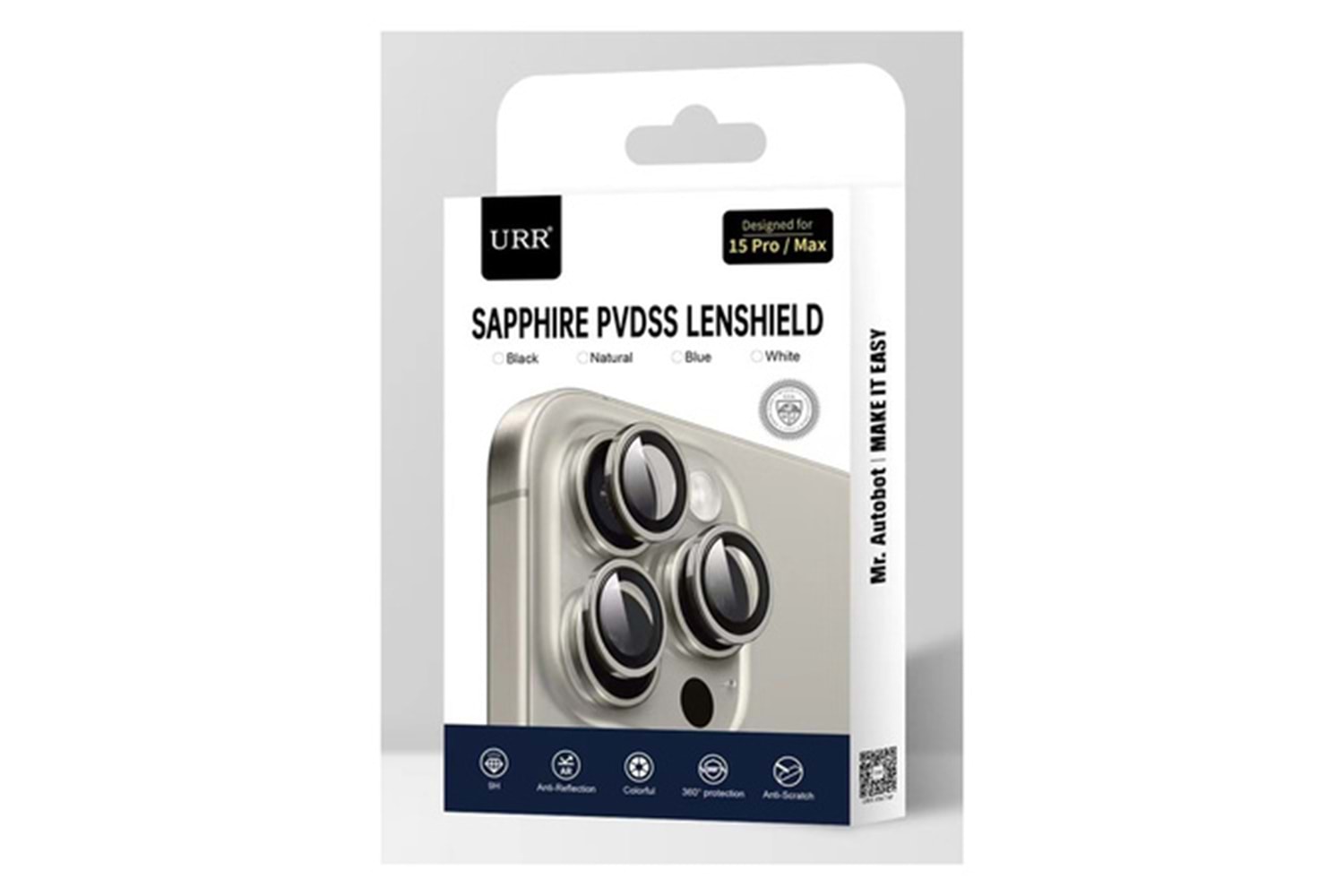 URR Apple iPhone 14 Pro Max Sapphire PVDSS Kamera Lens Koruyucu