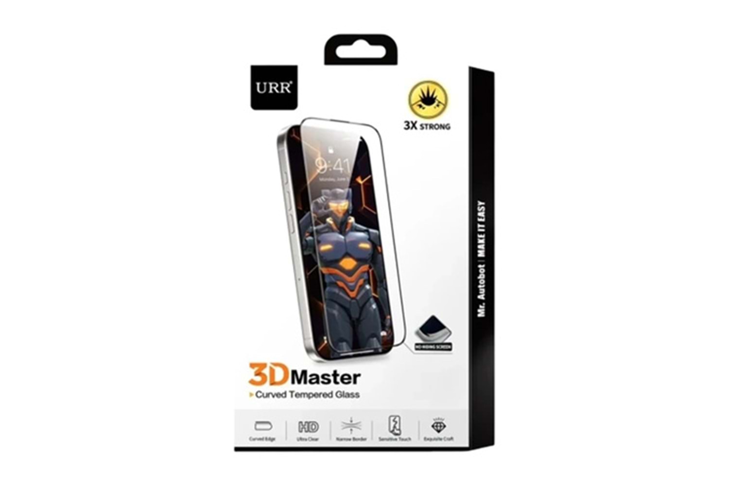 URR Apple iPhone 16 Pro Max 3D Anti-Peep Curved Cam Ekran Koruyucu