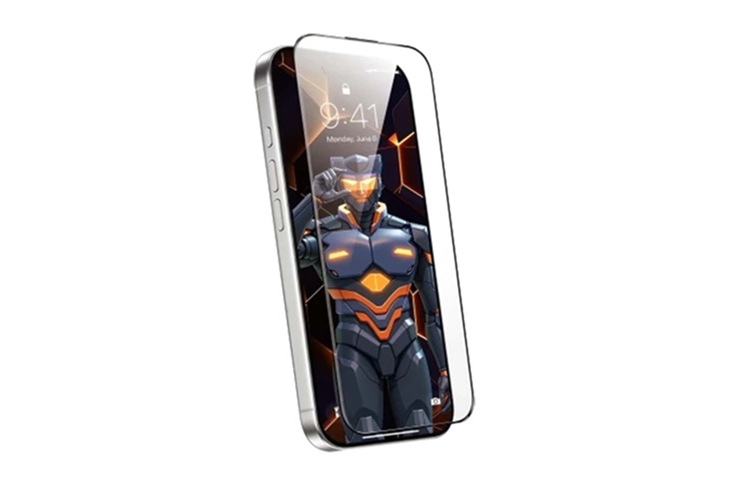 URR Apple iPhone 16 Pro Max 3D Anti-Peep Curved Cam Ekran Koruyucu