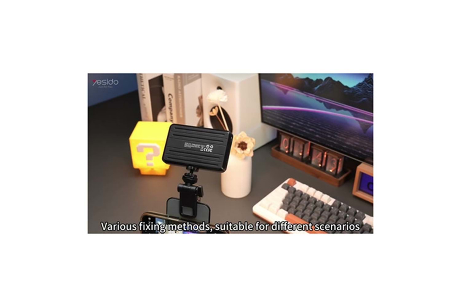 Yesido DH12 Ultra İnce Mini Tripodlu 120 Adet Ledli Yayın Işığı - Beyaz