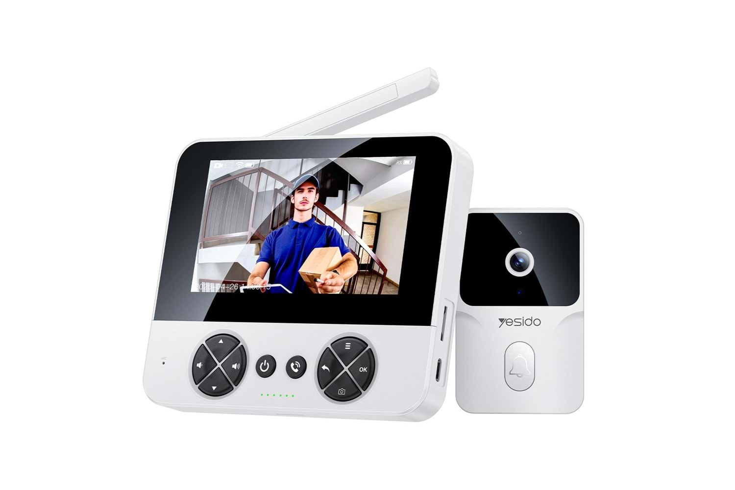Yesido KM27 Gece Görüş Özellikli Akıllı Görüntülü Wireless Diyafon - Beyaz