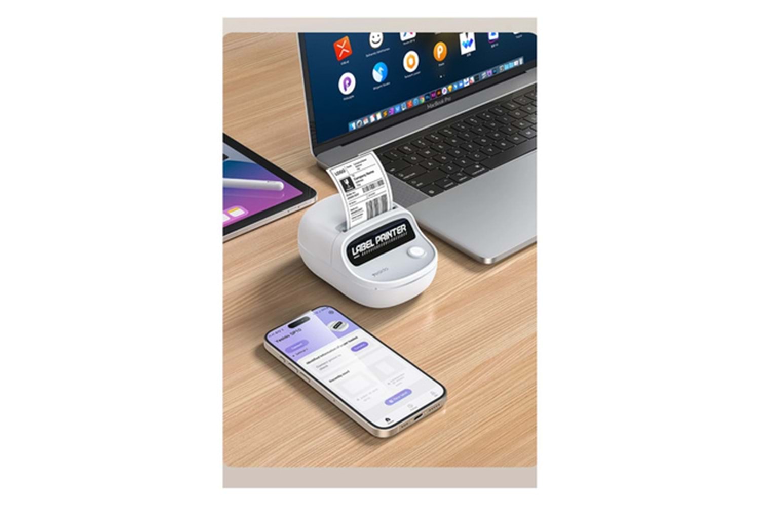 Yesido SP10 Bluetooth Destekli Taşınabilir Termal Etiket ve Barkod Yazıcı