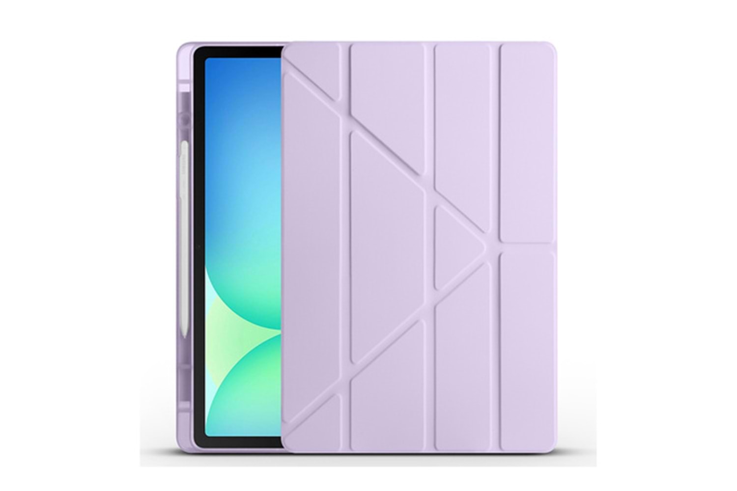 Galaxy Tab S10 FE Plus Zore Smart Cover Kalem Bölmeli Standlı 1-1 Kılıf