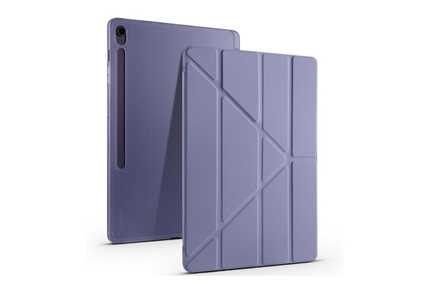 Galaxy Tab S10 FE Plus Kılıf Zore Tri Folding Kalem Bölmeli Standlı Kılıf