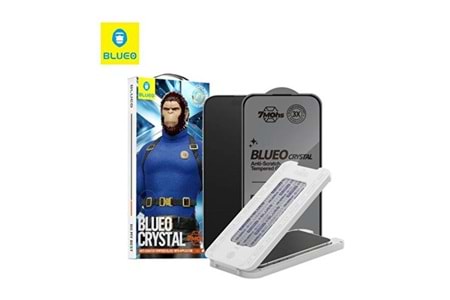 Blueo Anti-Peep Privacy iPhone 17 Pro Uyumlu Hayalet Aparatlı Cam Ekran Koruyucu Göz Yormayan HD Görüntü