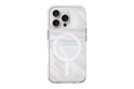 Apple iPhone 16 Pro Kılıf M-safe Şarj Özellikli Holografik Şeffaf Arka Yüzey Coehl Savon Kapak
