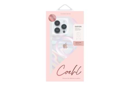 Apple iPhone 16 Pro Kılıf M-safe Şarj Özellikli Holografik Şeffaf Arka Yüzey Coehl Savon Kapak