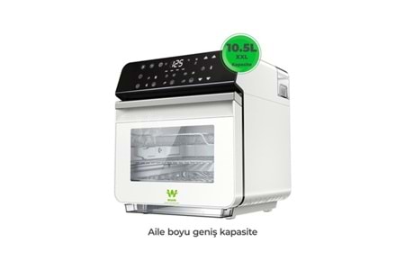 Wiami Airfryer 10.5 L Buharlı Hava Fritözü SIFIR 24 AY GARANTİLİ BEYAZ