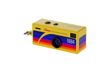 Smate G6 Thumb 1080P Hd Video Kayıtlı Retro Tasarım Taşınabilir Mini Dijital Kamera Sarı