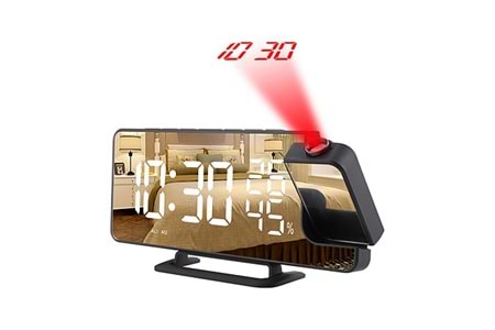 Projeksiyon Özellikli LED Dijital Masa Saati - JTX-019