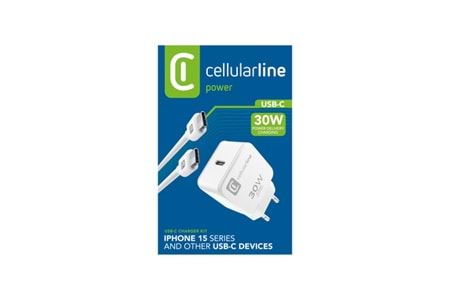 CELLULARLINE 30W Adaptör + C2C Kablo Şarj Kiti