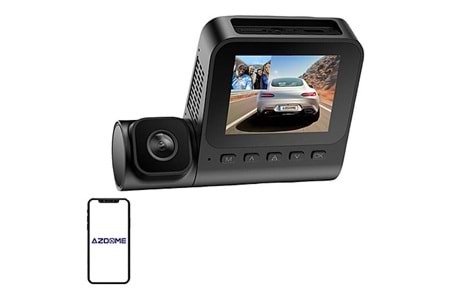 Azdome V600 Dash Cam 3 1080p front camera, 1080p indoor camera and VGA rear camera
