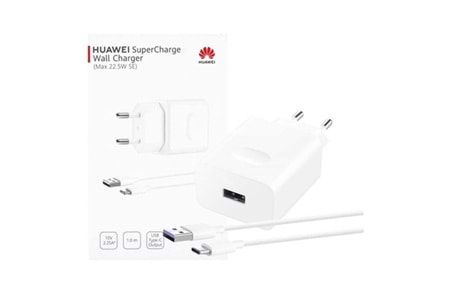 HUAWEİ SuperCharge Wall Charger Max 22.5W Adaptör+Kablo Beyaz