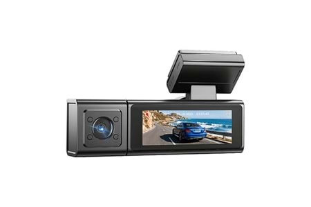AZDOME M500 3 Kameralı 150 ° Görüş Açışı 4K Ultra HD Gece Görüşlü WiFi GPS Araç İçi Kamera