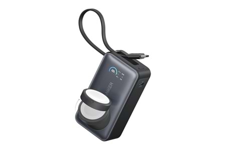 Anker MagGo Powerbank 10.000 mAh 35W Siyah Apple Watch Stantlı
