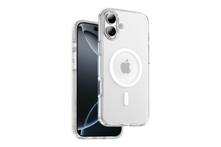 Keephone Apple iPhone 16 Non Yellow Şeffaf Magsafe Kılıf - Şeffaf