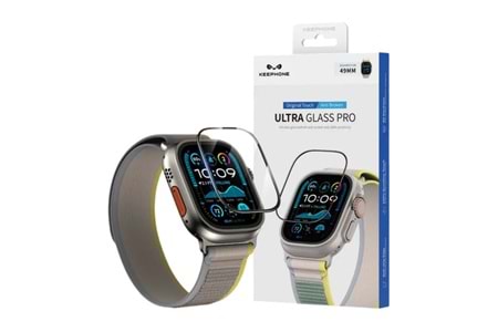 Keephone Apple Watch Ultra 49mm Ultra Glass Pro Saat Cam Ekran Koruyucu - Şeffaf