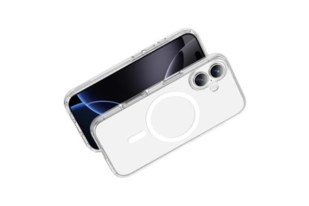 Keephone Apple iPhone 17 Non Yellow Şeffaf Magsafe Kılıf - Şeffaf