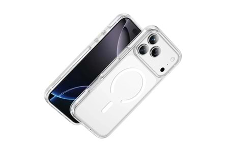 Keephone Apple iPhone 17 Promax Non Yellow Şeffaf Magsafe Kılıf - Şeffaf