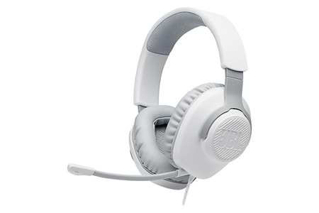 JBL Quantum 100 Kablolu Mikrofonlu Kulak Üstü Oyuncu Kulaklığı Beyaz 24 Ay Garantili