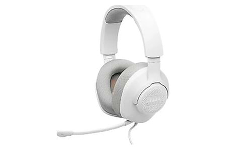 JBL Quantum 100 Kablolu Mikrofonlu Kulak Üstü Oyuncu Kulaklığı Beyaz 24 Ay Garantili