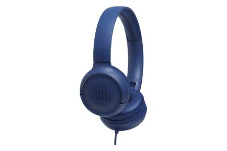 JBL T500BLU Mavi Kulak Üstü Kulaklık 3.5mm Jack 24 Ay Garantili
