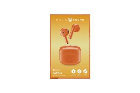 CELLULARLINE Music Sound Swag TWS Bluetooth Kulak İçi Kulaklık Turuncu