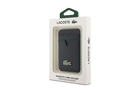 Lacoste Orjinal Lisanslı 2 Hazneli PU Pike Desenli İkonik Timsah Dokuma Logolu Magnetik Kartlık