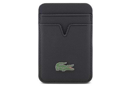 Lacoste Orjinal Lisanslı 2 Hazneli PU Pike Desenli İkonik Timsah Dokuma Logolu Magnetik Kartlık