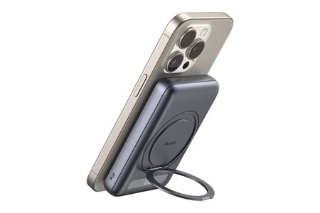 MC-8371 10000mAh - 20W Dahili 360° Halka Standlı Metal Ultra İnce Manyetik Powerbank