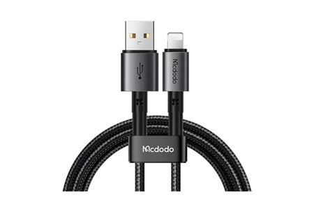 Mcdodo CA-3580 Usb-ATo Lightning Şarj Ve Veri Aktarım Kablosu - 1.2m Siyah