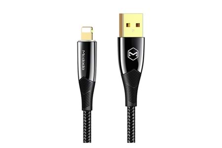 Mcdodo CA-3580 Usb-ATo Lightning Şarj Ve Veri Aktarım Kablosu - 1.2m Siyah
