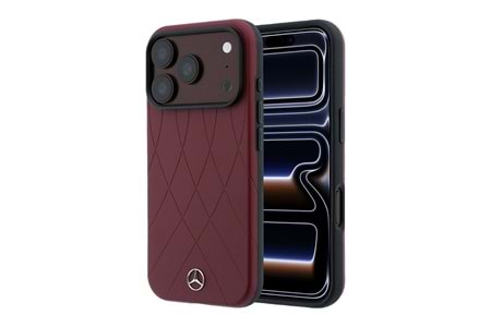 Apple iPhone 18 Pro Kılıf Mercedes Benz Orjinal Lisanslı M-safe Şarj Özellikli 3D Metal Logolu Crossed Lines Kapak