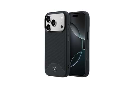 Apple iPhone 17 Pro Max Kılıf Mercedes Benz Orjinal Lisanslı M-safe Şarj Özellikli 3D Metal Logolu Wood Deri Dokumalı Kapak