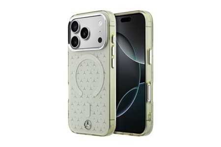 Apple iPhone 17 Pro Max Kılıf Mercedes Benz Orjinal Lisanslı M-Safe Şarj Özellikli Çift Katmanlı Yıldız Desenli Dizayn Kapak