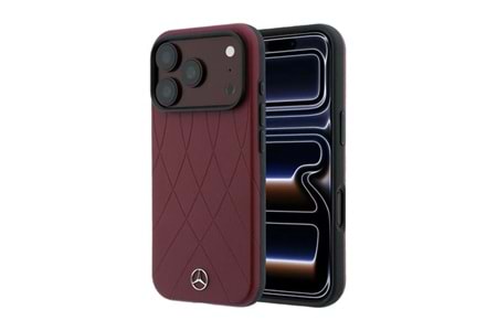Apple iPhone 18 Pro Max Kılıf Mercedes Benz Orjinal Lisanslı M-safe Şarj Özellikli 3D Metal Logolu Crossed Lines Kapak
