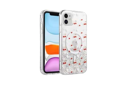Onegif Apple iPhone 11 Misk Simli Magsafe Kapak