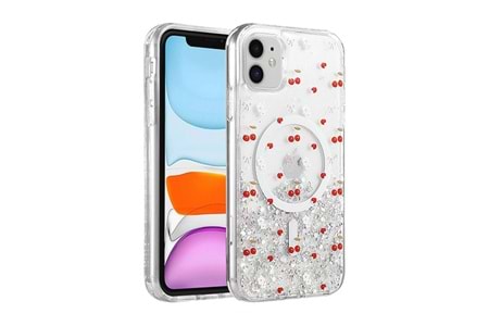 Onegif Apple iPhone 11 Misk Simli Magsafe Kapak