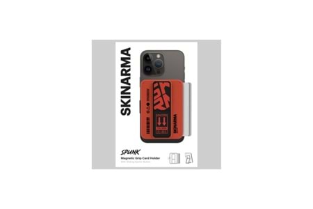 Skinarma Mirage Magnetic Card Holder With Grip-Stand Spunk Orange