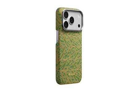 Apple iPhone 18 Pro Max Kılıf M-safe Şarj Özellikli Aramid Karbon Fiber Pitaka Argyle Serisi Summa Kapak