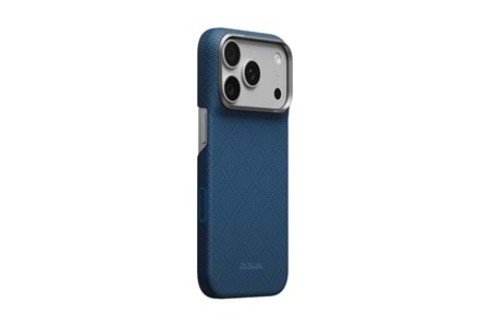 Apple iPhone 18 Pro Max Kılıf M-safe Şarj Özellikli Aramid Karbon Fiber Pitaka Argyle Serisi Summa Kapak