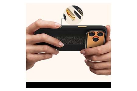 Apple iPhone 17 Pro Max Kılıf M-safe Şarj Özellikli Raptic Aramid Dual Rise Serisi 24 Ayar Altın Kaplamalı Kapak