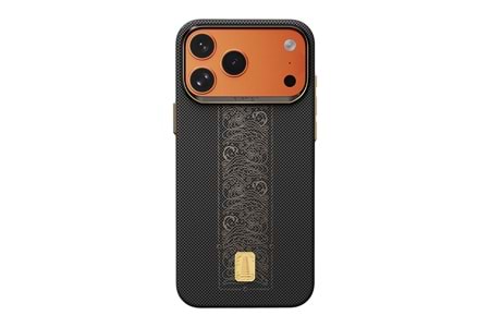 Apple iPhone 17 Pro Kılıf M-safe Şarj Özellikli Raptic Aramid Skin Rise Serisi 24 Ayar Altın Kaplamalı Kapak